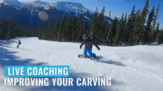 Live Coaching: Improving Your Carving On A Snowboard