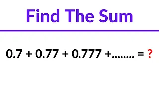 Can You Find the Sum of the Series | Geometric Series | Sequence And Series | Algebra