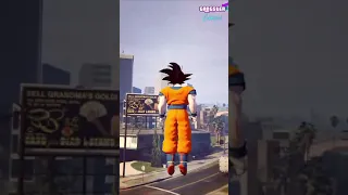 GOKU BATTLE GODZILLA GTA V #shorts