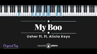 My Boo - Usher ft. Alicia Keys (KARAOKE PIANO - ORIGINAL KEY)