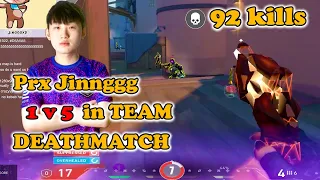 PRX JING got 92 Kills in 1v5 TEAM DEATHMATCH 😲 | Insane Domination