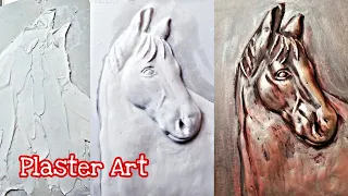 Horse Head 🐴 . Bas-relief with PLASTER