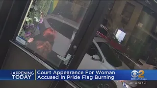 Court appearance for woman accused in Pride flag burning