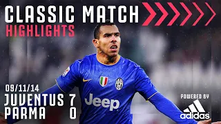 Juventus 7-0 Parma | Tevez, Llorente, Lichtsteiner, & Morata Score SEVEN! | Classic Highlights