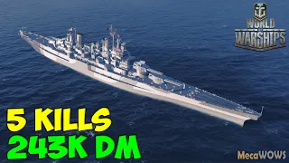 World of WarShips | Constellation | 5 KILLS | 243K Damage - Replay Gameplay 4K 60 fps