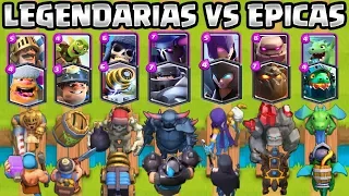 LEGENDARIAS VS EPICAS | CUAL ES MEJOR CALIDAD? | RETO CLASH ROYALE | 1vs1 | Clash Royale Olympics