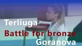 Karate. European Championship. -55kg Anzhelika Terliuga - Ivet Goranova. Battle for bronze