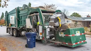 Garbage Trucks In Action!