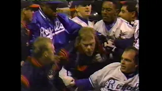 Kansas City Royals vs Cleveland Indians (5-4-1992) "Albert Belle Plays Possum"