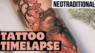 Frog Tattoo Timelapse Neotraditional