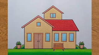 How to Draw a House | Drawing House For Beginners