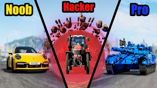 NOOB vs PRO vs HACKER #54 - Beamng drive