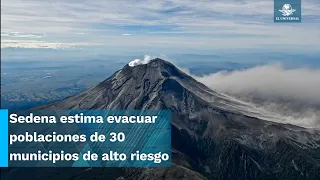Estas son las zonas de alto riesgo en caso de que el volcán Popocatépetl haga erupción