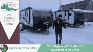 2023 Forest River Flagstaff Super Lite 26RKBS - Layzee Acres RV Sales - Do the Care Bear Countdown!