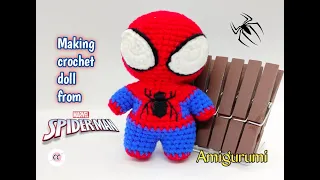 Amigurumi | Making crochet doll from Spider man