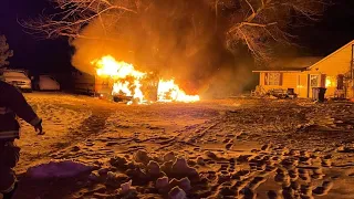 2 RVs go up in flames in Stockton