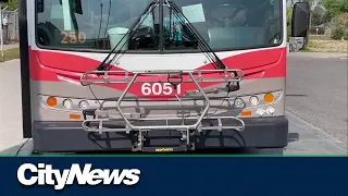 Bike racks on buses: Calgary Transit says ‘practice makes perfect’