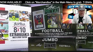 2024 Leaf Metal Football Card Jumbo 8 Box Case Break #3   Sports Cards