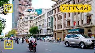 Walking in Vietnam. White collars & Little Japan in the center of Ho Chi Minh City [4K walking tour]