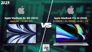 Apple MacBook Air M2 vs MacBook Pro 16 (2019)