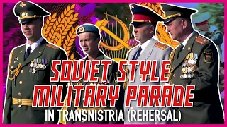 Transnistria: Soviet military parade REHERSAL (raw footage)