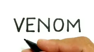 Convert the word venom into a drawing