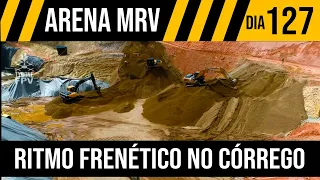 ARENA MRV 4K 5 ESCAVADEIRAS NO CORREGO, QUEREM ACABAR ANTES DAS CHUVAS - 24/08/2020