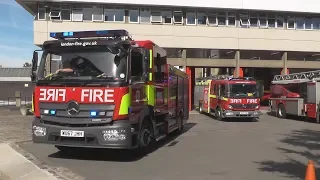 [INSIDE STATION ALARM] LFB x2 DPL and Ladder Station Paddington Turnout! #831