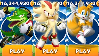 Sonic Dash - Vector Sonic VS Super Shadow VS Tails _ Movie Sonic vs All Bosses Zazz Eggman