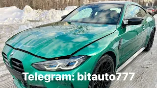 Битый BMW M4 xDrive Competition M Special Pro,  2022г., 3.0 (509л/с).,  5 т.км., от bitauto777