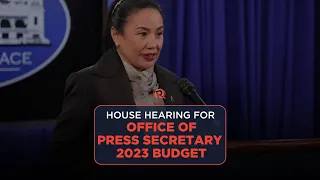 House hearing on the Office of the Press Secretary proposed 2023 budget