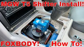 Foxbody Mustang T5 MGW Shifter installation how to! Mustang Upgrade DIY #mgwshifter #foxbody