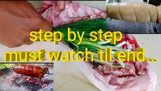 lechon belly| roasted pork belly processing| full tutorial #lechonbelly #Boholversion