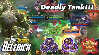 DEADLY TANK!!! BUILD 2023 | BUILD TOP GLOBAL BELERICK ~ MLBB |