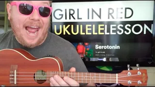 How To Play Serotonin Ukulele girl in red // easy ukulele tutorial beginner lesson easy chords