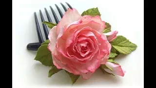 Нежные розы из фоамирана DIY / МК Простой способ