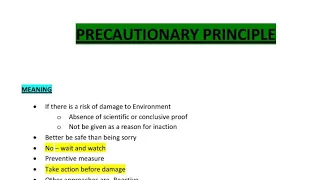 Precautionary Principle | Environmental Law