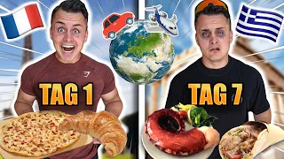 ICH ESSE JEDEN TAG in einem anderen LAND I 1 Woche Challenge *quer durch EUROPA* 🌍🍕🥙🥐