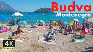 Budva Montenegro 🇲🇪 4K Beach Promenade Walking Tour 2022