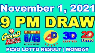 [SUMMARY] PCSO 9:00 PM Lotto Draw – November 1, 2021