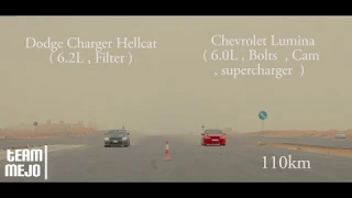 لومينا سوبر تشارج ضد تشارجر هيلكات | Chevrolet Lumina VS Charger Hellcat