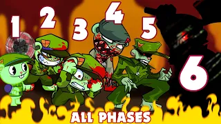 Flippy ALL PHASES (0-6 PHASES) Friday Night Funkin' | Flippy Flipped Out (Happy Tree Friends)