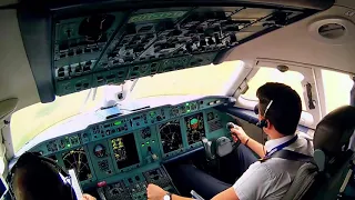 AN 158 landing MUHA cockpit view