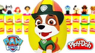 Huevo Sorpresa Gigante de Paw Patrol Tracker en Español Latino de Plastilina Play Doh