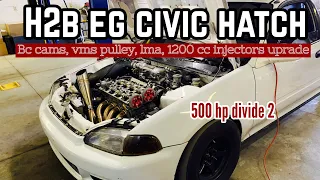 Swap h2b civic eg hatchback bc cams install || Pham’s Legend