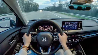 2023 Honda Accord Hybrid Touring - POV Night Drive (Binaural Audio)