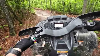 Can-Am Outlander 1000XT 6x6 at Brown Mountain. NC State Park