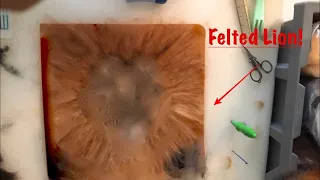 Felted Painting Time lapse: Lion/Aslan