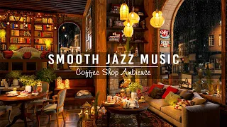 Smooth Jazz Instrumental Music at Cozy Coffee Shop Ambience☕Relaxing Jazz Music for Working,Studying