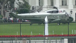 Marine One departing the White House on July 6